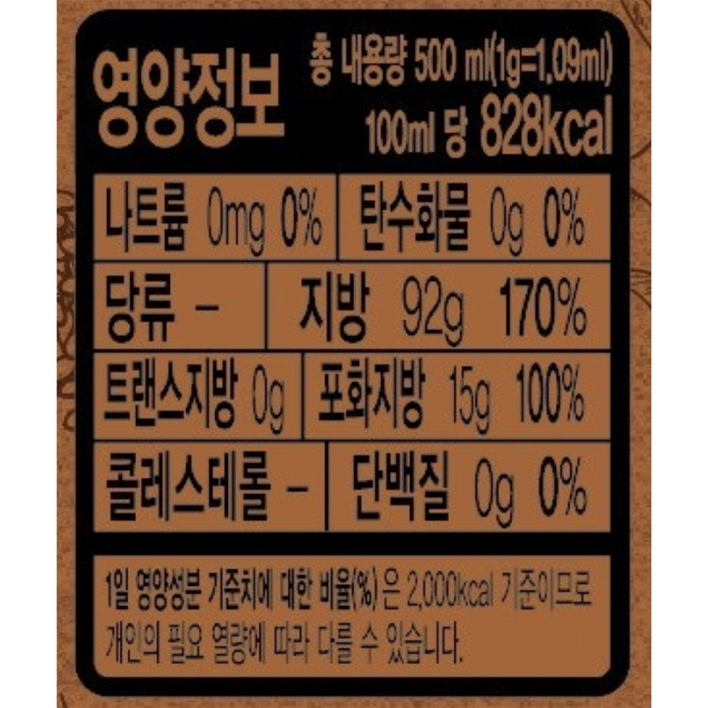 오뚜기옛날 참기름, 500ml, 2개